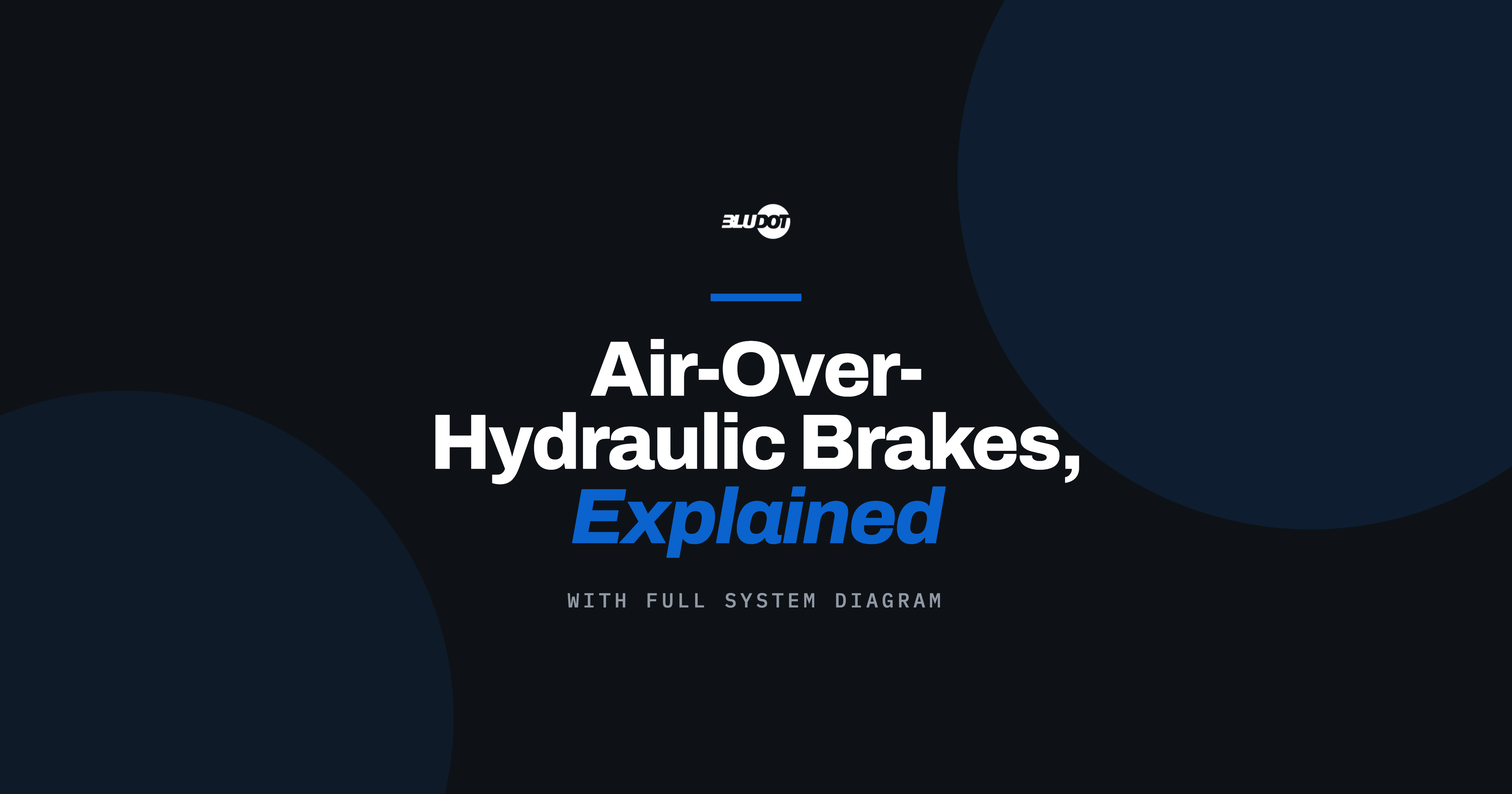 Diagram-based guide to how an air-over-hydraulic trailer brake system works, from Bludot
