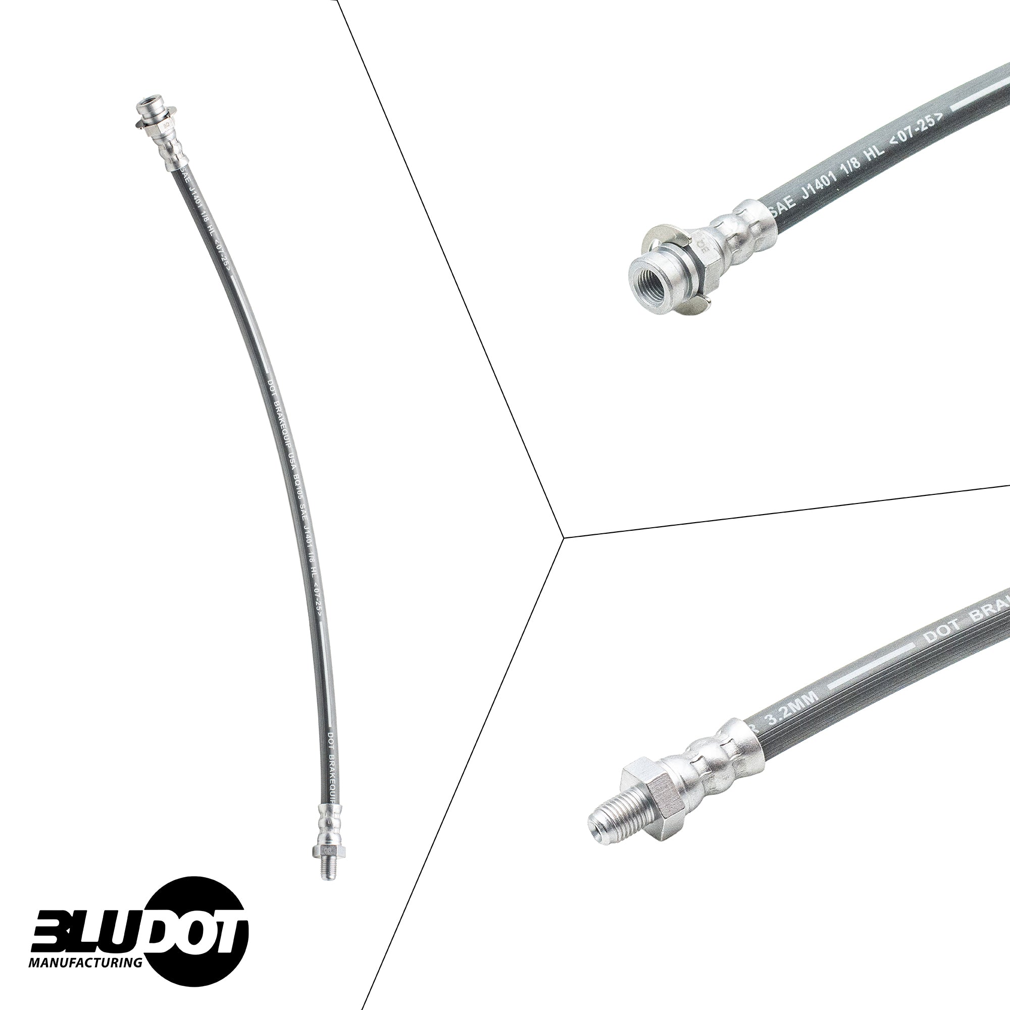 Bludot 18" Trailer Hydraulic Brake Hose - Male-to-Female