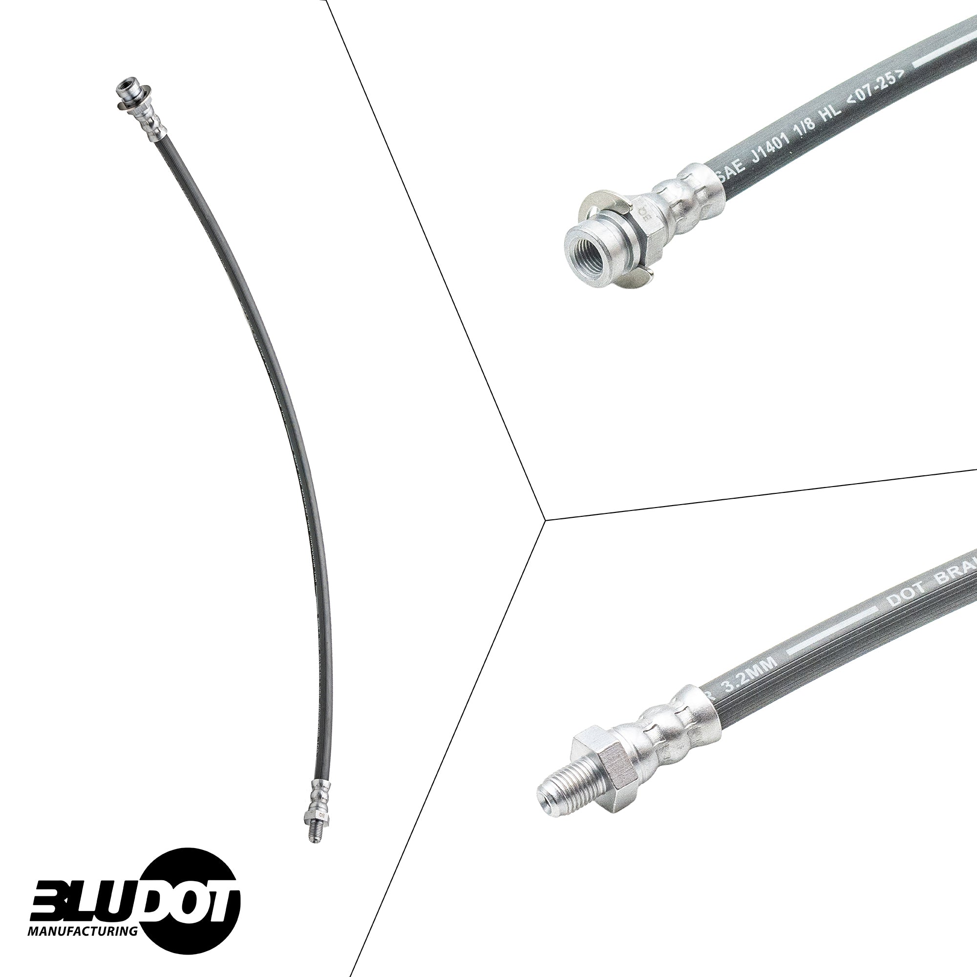 Bludot 24" Trailer Hydraulic Brake Hose - Male-to-Female