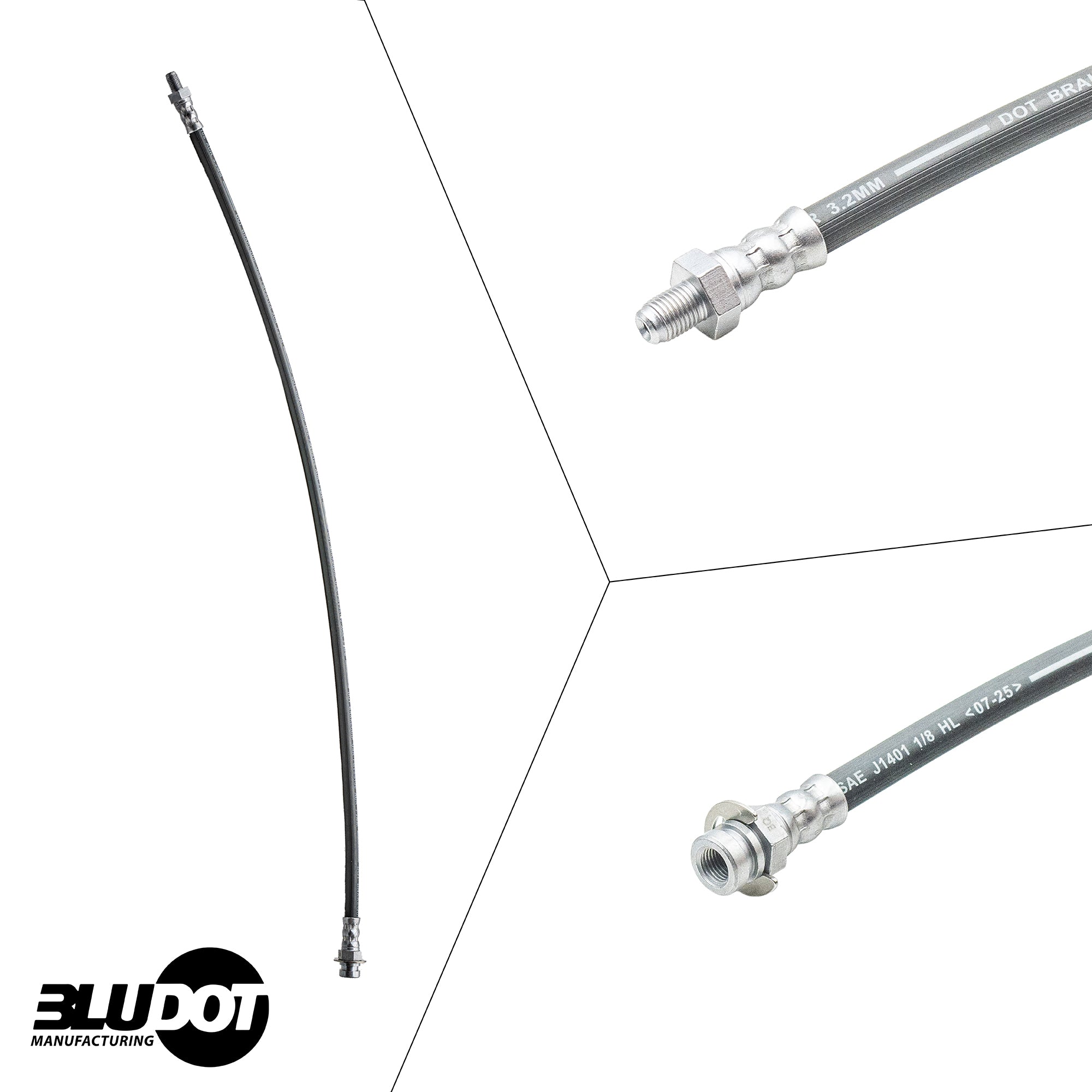 Bludot 28" Trailer Hydraulic Brake Hose - Male-to-Female