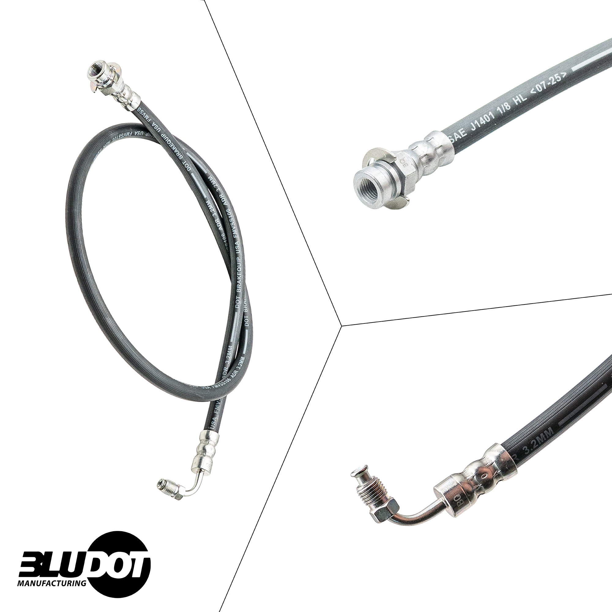Bludot 30" Trailer Hydraulic Brake Hose - Female-to-Female