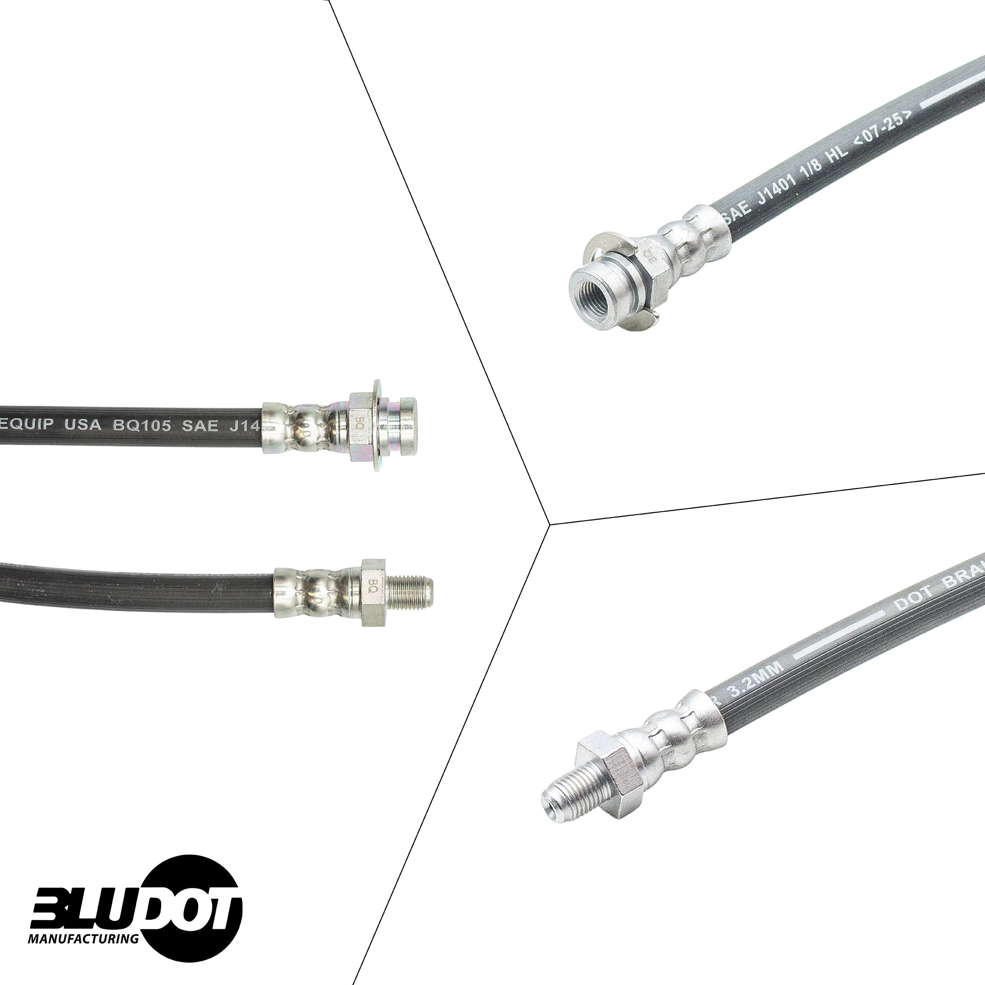 Bludot 36" Trailer Hydraulic Brake Hose - Male-to-Female