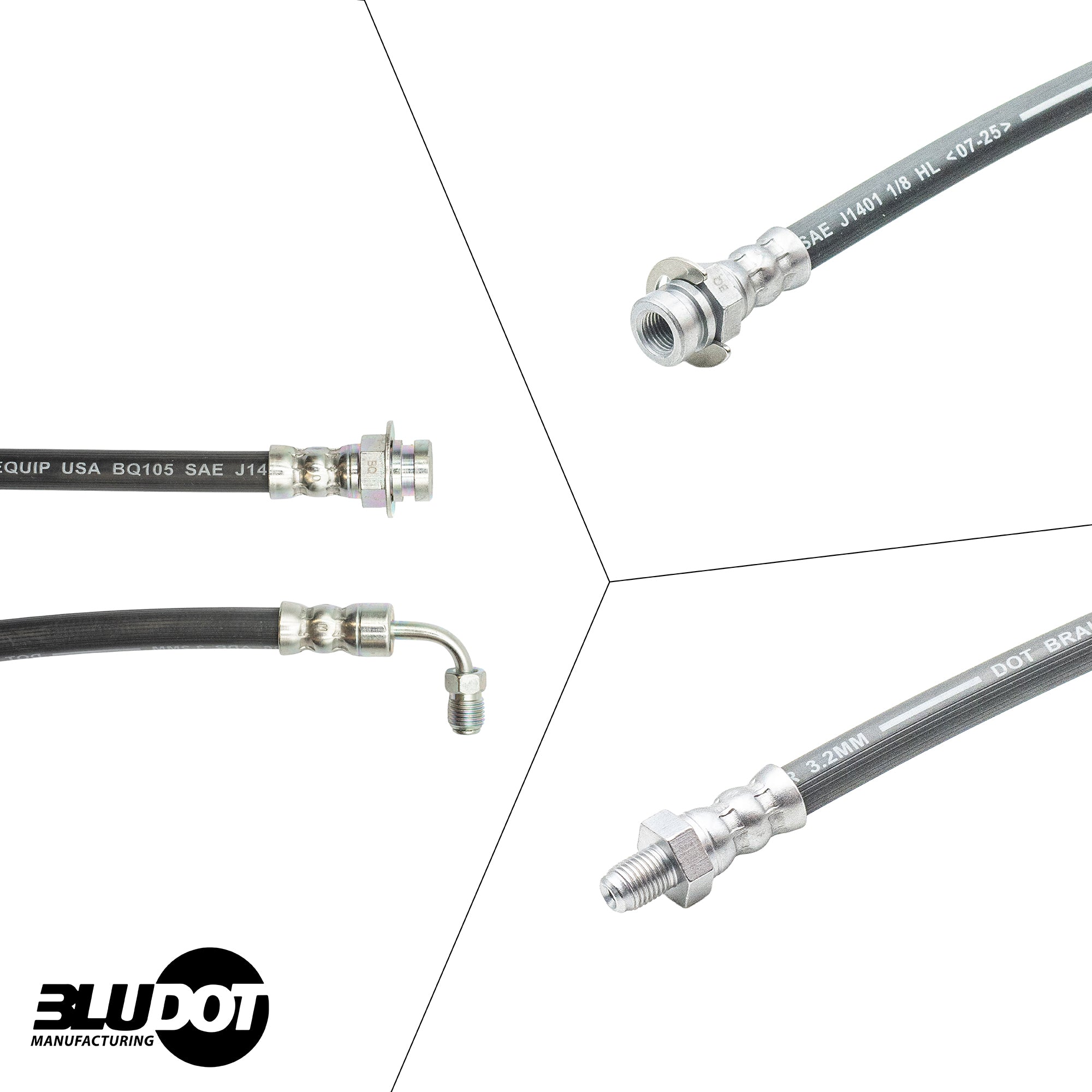 Bludot 36" Trailer Hydraulic Brake Hose - Male-to-Female