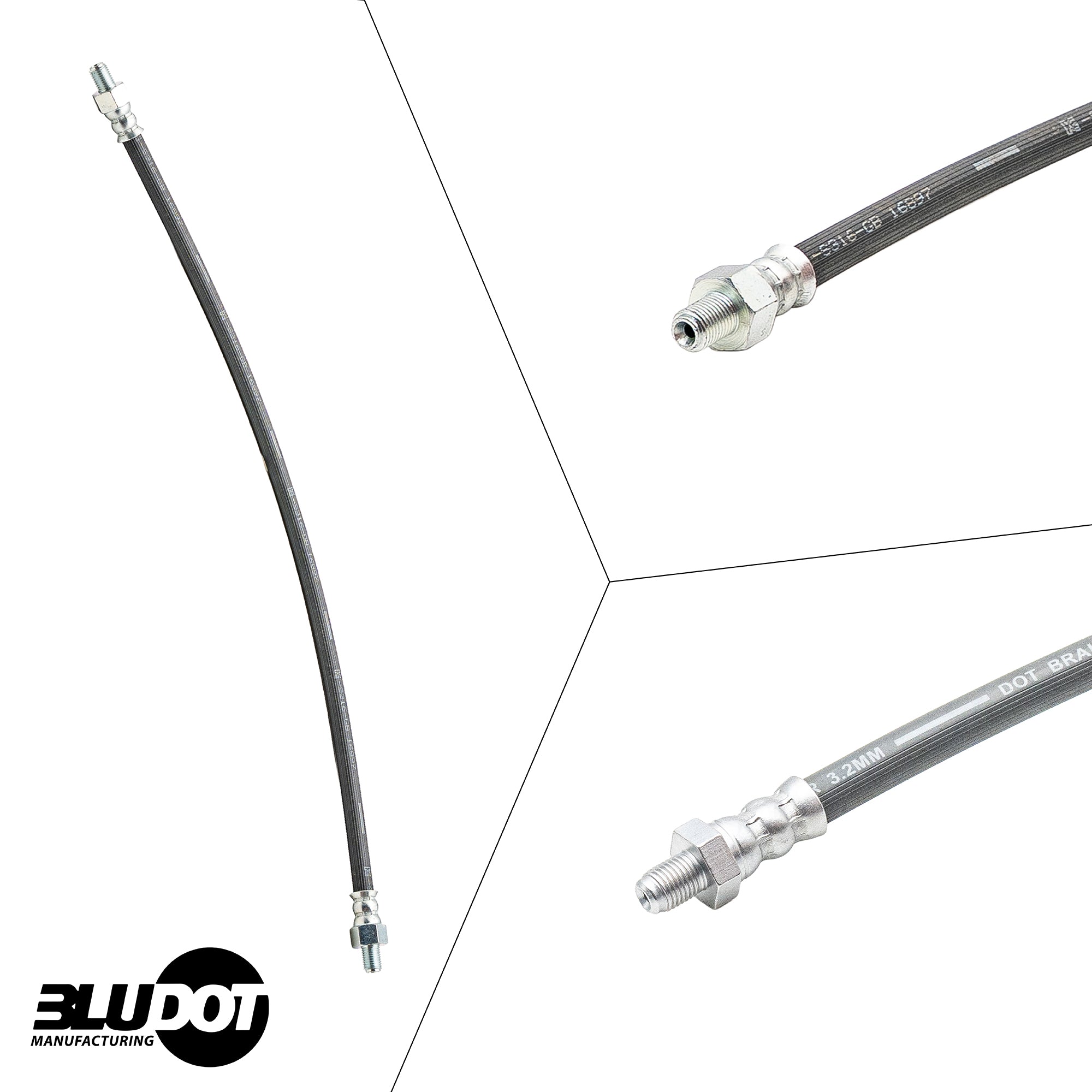 Bludot 18" Trailer Hydraulic Brake Hose - Male-to-Male