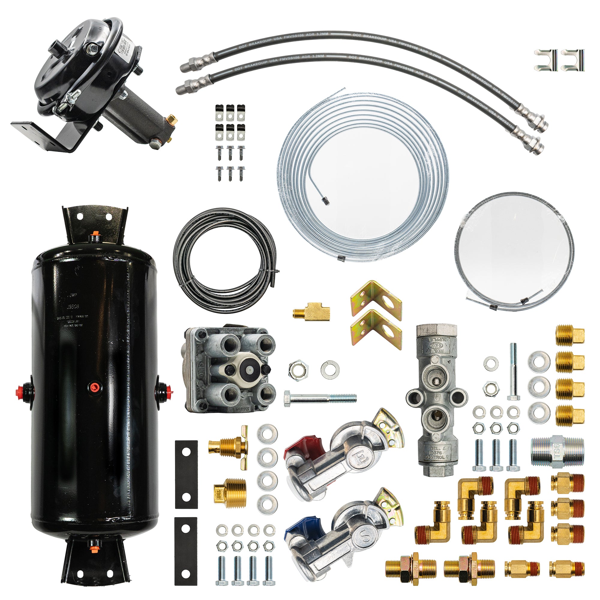 Bludot Air Over Hydraulic Brake Kit - Single Axle Trailer – Non-ABS – TH-1501