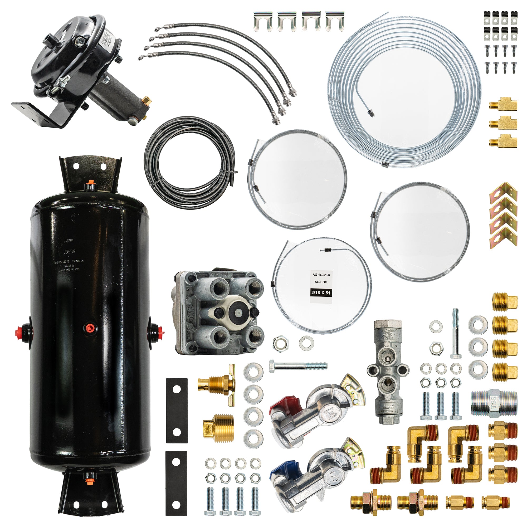 Bludot Air Over Hydraulic Brake Kit - Tandem Axle Trailer – Non-ABS – TH-1502