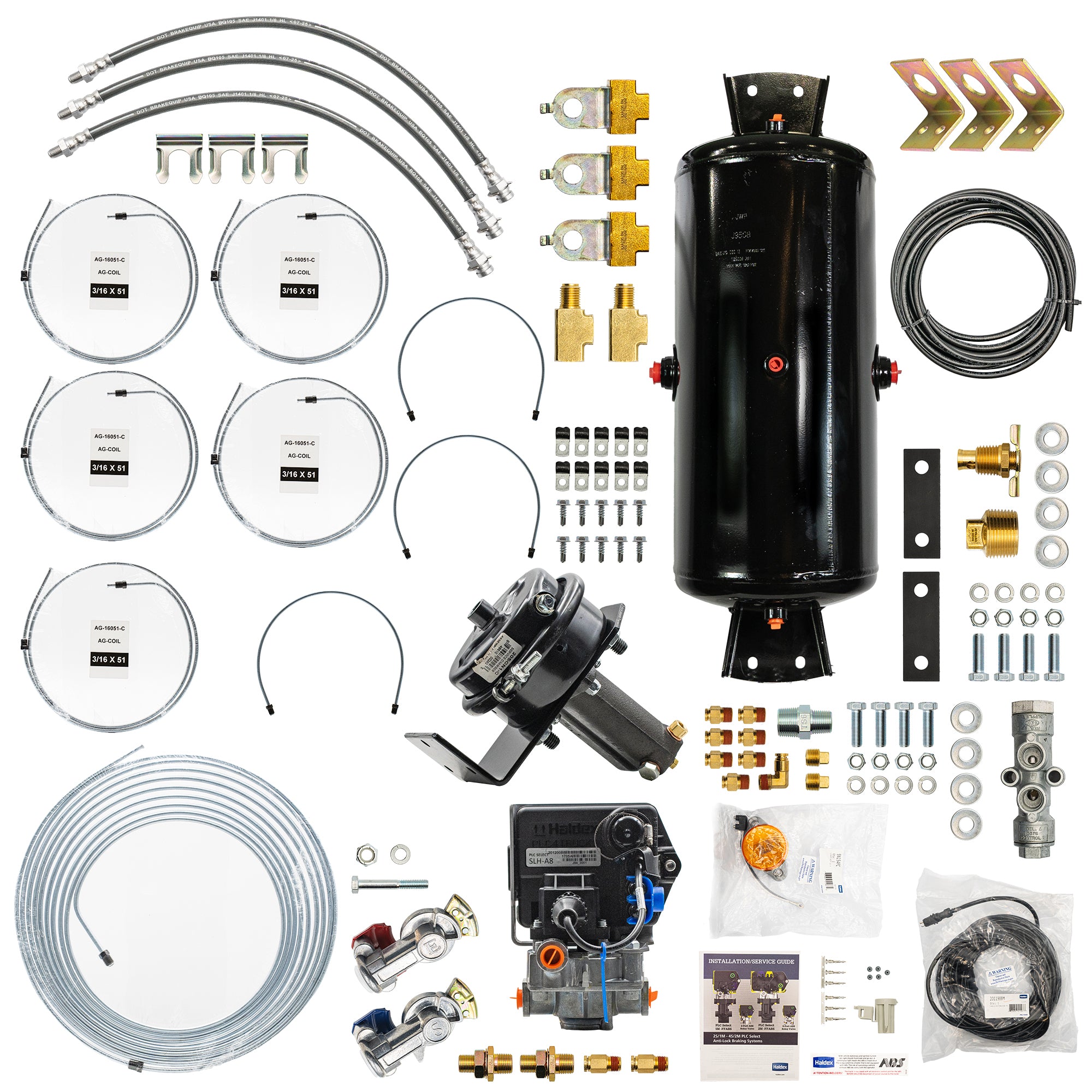 Bludot Air Over Hydraulic ABS Brake Kit - Triple Axle Trailer – TH-5103