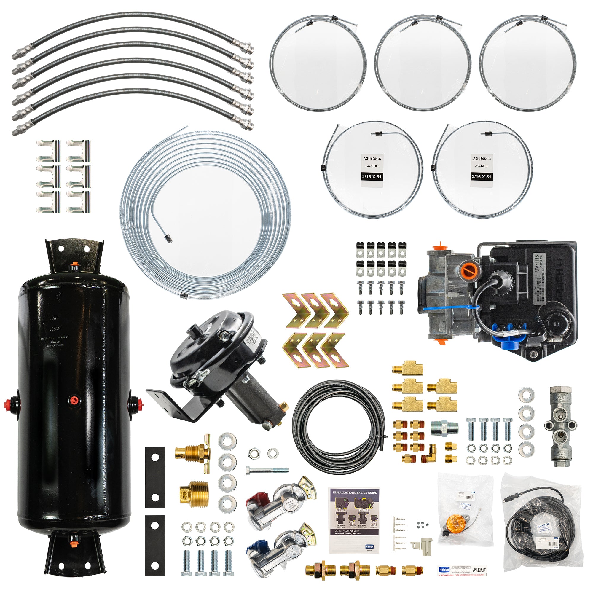 Bludot Air Over Hydraulic ABS Brake Kit - Triple Axle Trailer – TH-5153