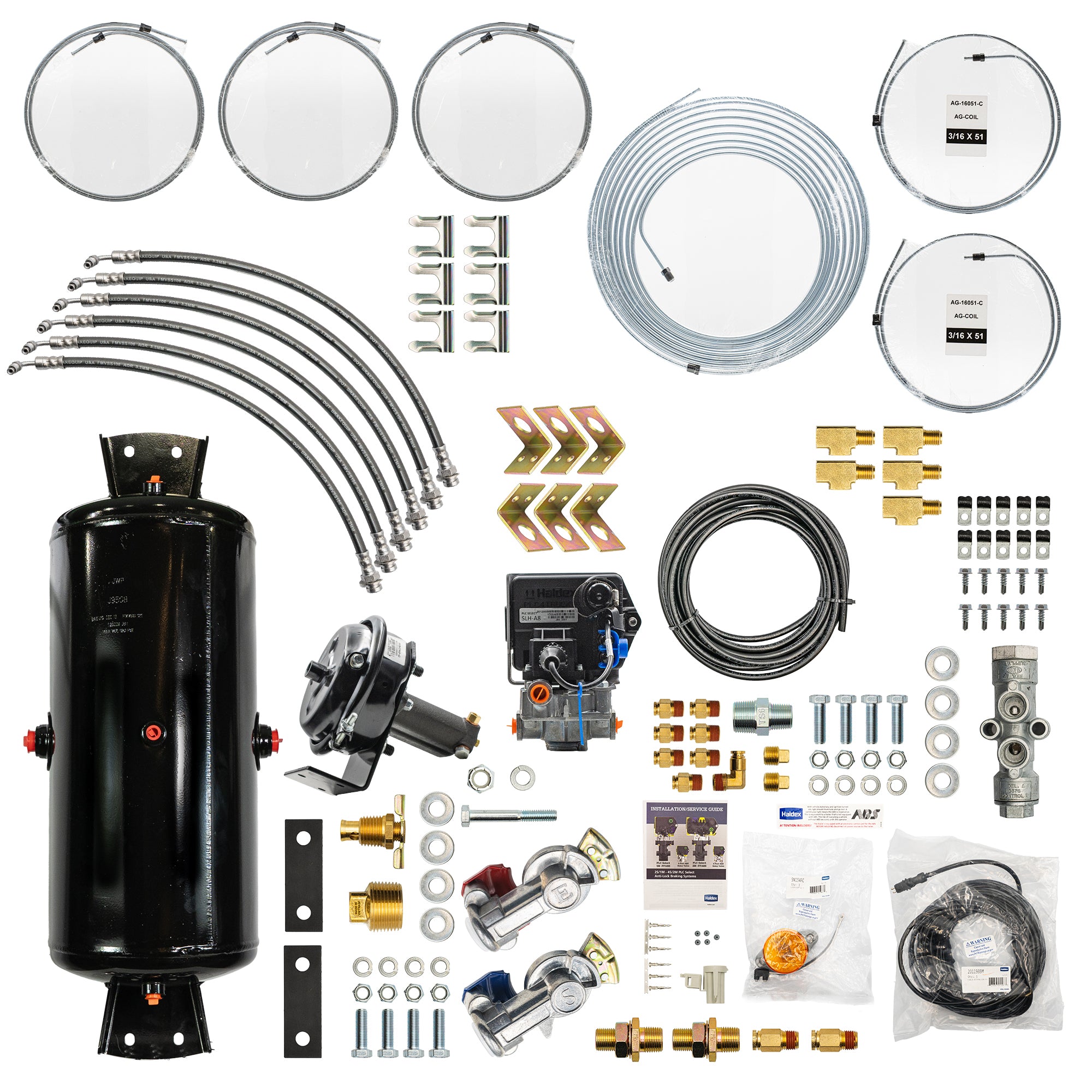 Bludot Air Over Hydraulic ABS Brake Kit - Triple Axle Trailer – TH-5153